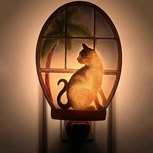 猫夜灯插头