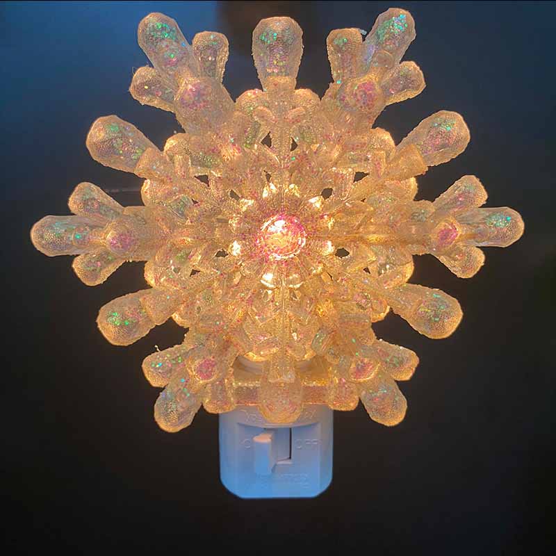 雪花插电式夜灯